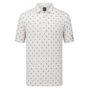 FootJoy Golf Polo Large White Cocktail Drink Graphic Performance Stretch Shirt